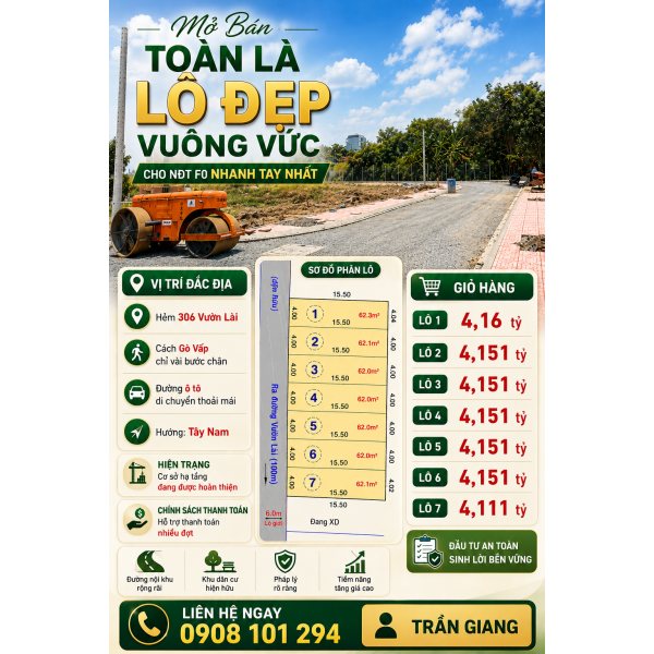 Mở Bán Toàn Lô Đẹp Vuông Vức Cho NĐT F0 Nào Nhanh Tay Nhất