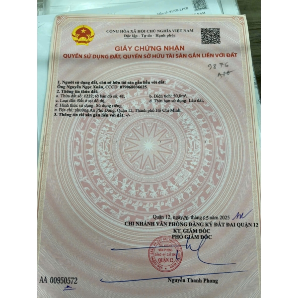 Bán Đất An Phú Đông, Hẻm 94 Rạch Gia